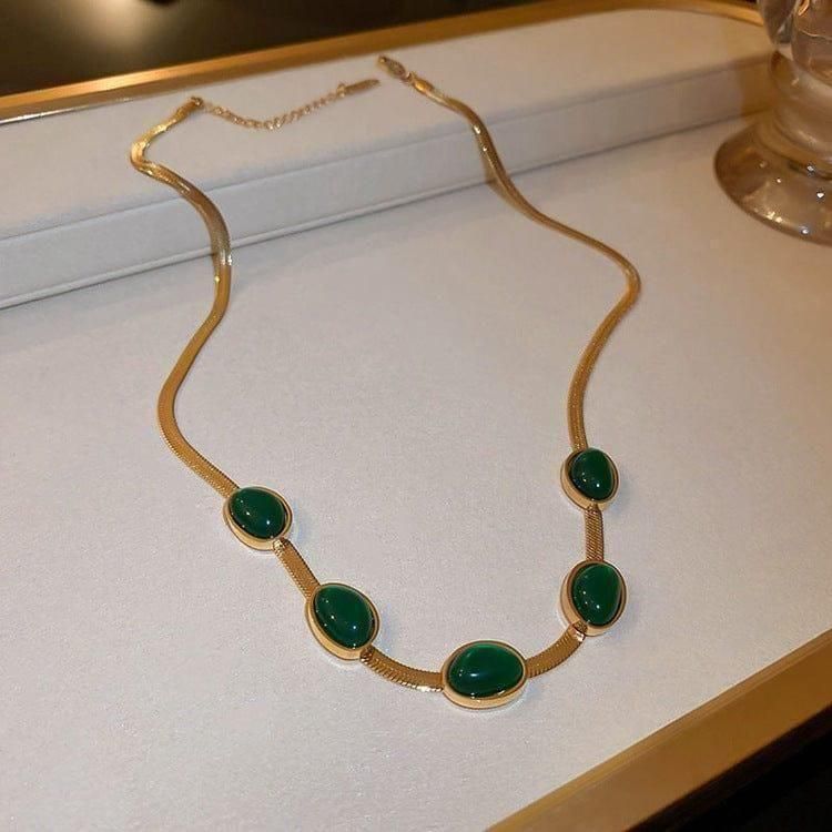 Crystal Pendant Necklace Set